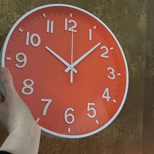 Brand new retro orange clock